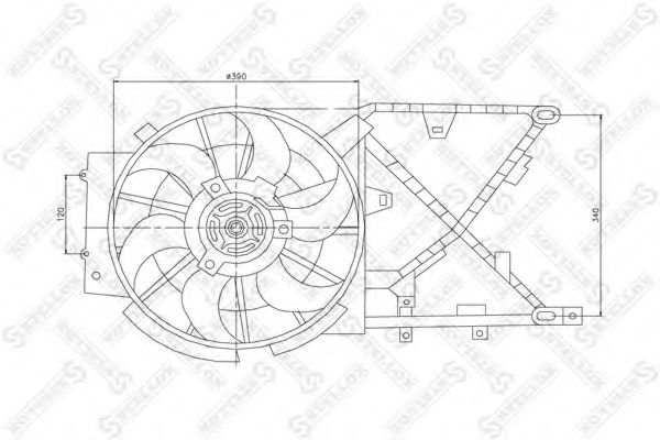 Вентилятор, охлаждение двигателя STELLOX 29-99267-SX