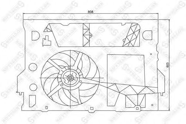 Вентилятор, охлаждение двигателя STELLOX 29-99289-SX