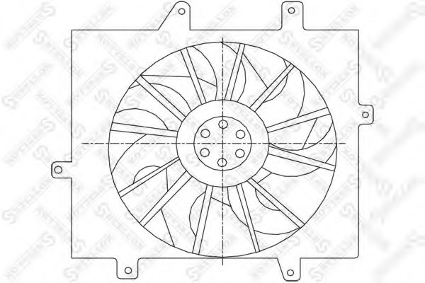 Вентилятор, охлаждение двигателя STELLOX 29-99325-SX