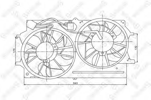 Вентилятор, охлаждение двигателя STELLOX 29-99359-SX