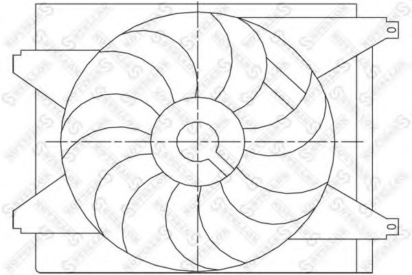 Вентилятор, охлаждение двигателя STELLOX 29-99367-SX