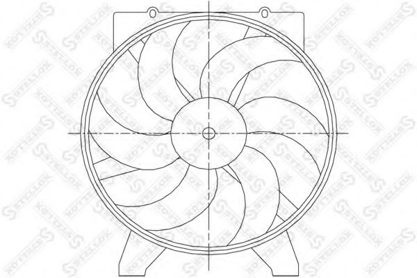 Вентилятор, охлаждение двигателя STELLOX 29-99384-SX