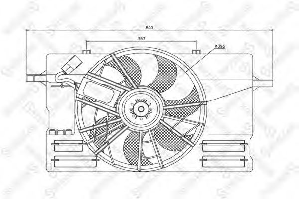 Вентилятор, охлаждение двигателя STELLOX 29-99417-SX