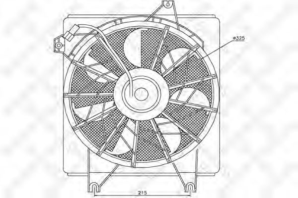 Вентилятор, охлаждение двигателя STELLOX 29-99450-SX