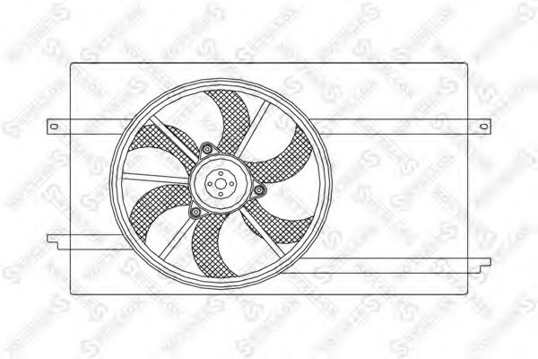 Вентилятор, охлаждение двигателя STELLOX 29-99461-SX