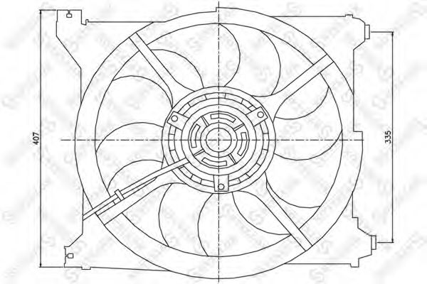 Вентилятор, охлаждение двигателя STELLOX 29-99465-SX