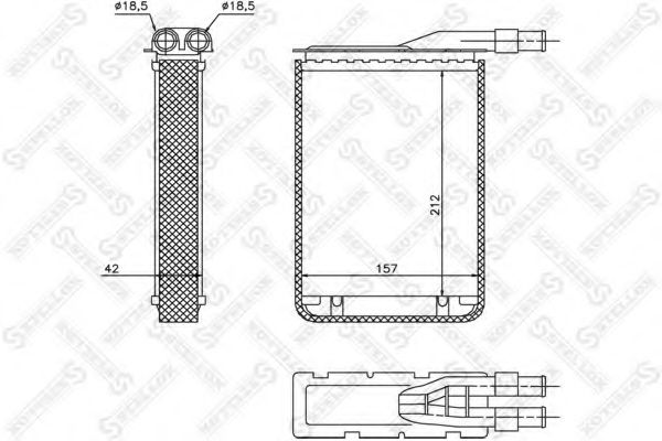 Теплообменник, отопление салона STELLOX 10-35176-SX