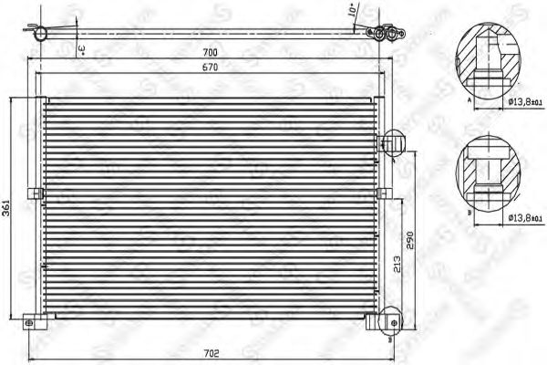 Конденсатор, кондиционер STELLOX 10-45021-SX