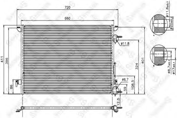 Конденсатор, кондиционер STELLOX 10-45031-SX