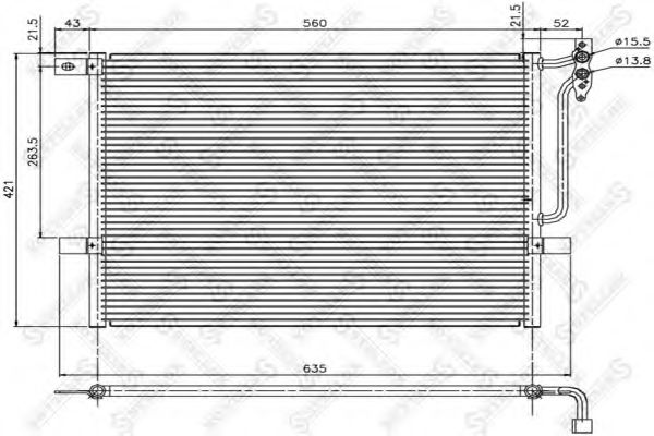 Конденсатор, кондиционер STELLOX 10-45052-SX