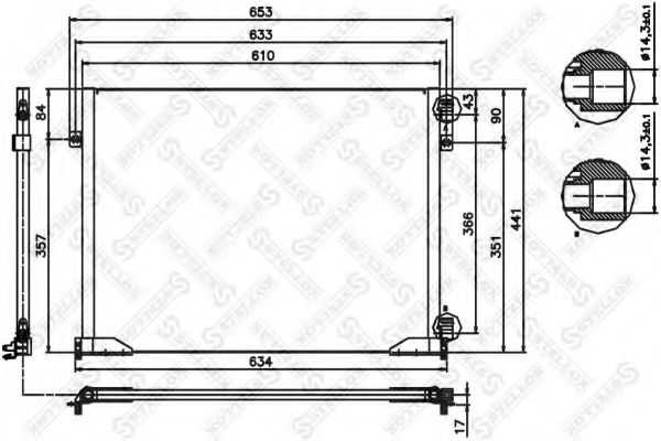 Конденсатор, кондиционер STELLOX 10-45479-SX