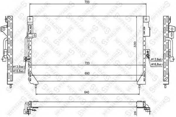Конденсатор, кондиционер STELLOX 10-45587-SX