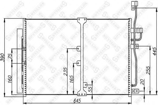 Конденсатор, кондиционер STELLOX 10-45608-SX