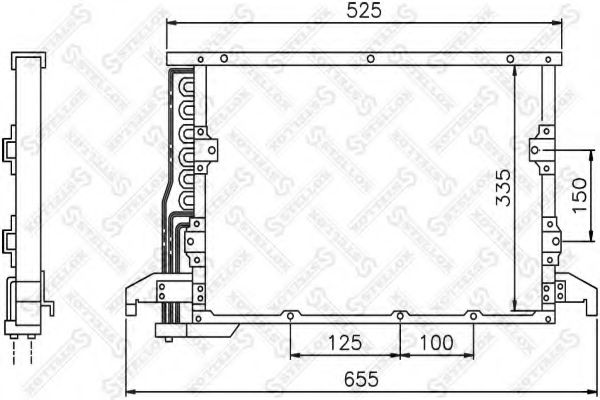 Конденсатор, кондиционер STELLOX 10-45643-SX