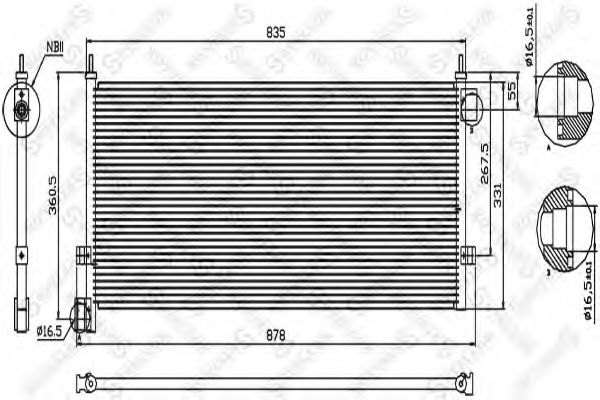 Конденсатор, кондиционер STELLOX 87-28001-SX