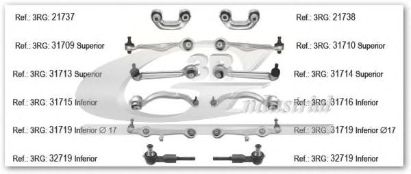 Комлектующее руля, подвеска колеса 3RG 31774