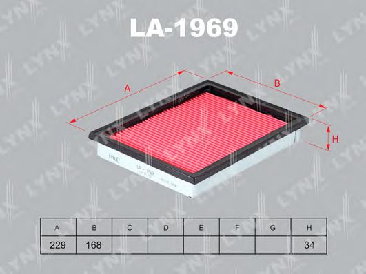 Воздушный фильтр LYNXauto LA-1969