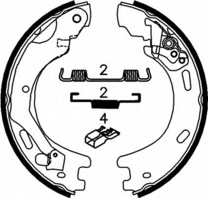 Комплект тормозных колодок, стояночная тормозная система HELLA PAGID H1709