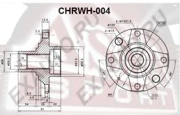 Ступица колеса ASVA CHRWH-004