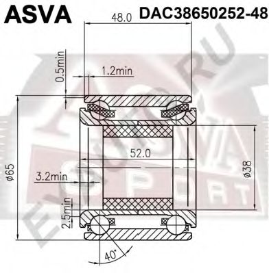 Подшипник ступицы колеса ASVA DAC38650252-48