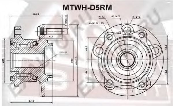 Ступица колеса ASVA MTWH-D5RM