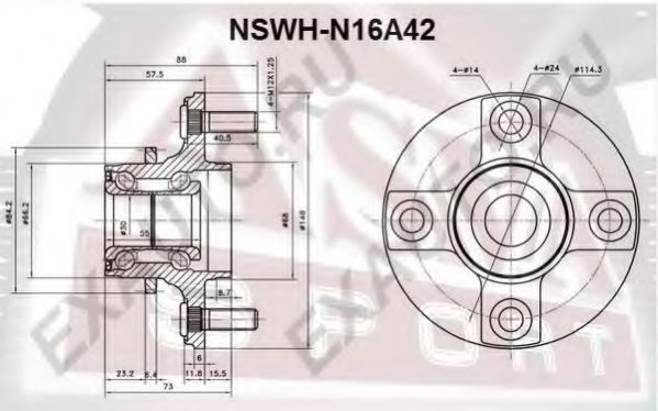 Ступица колеса ASVA NSWH-N16A42