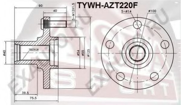 Ступица колеса ASVA TYWH-AZT220F