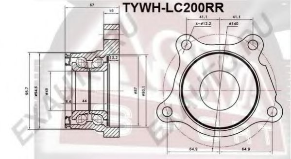 Ступица колеса ASVA TYWH-LC200RR