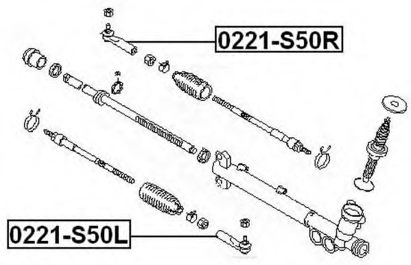 Наконечник поперечной рулевой тяги ASVA 0221-S50R