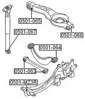 Подвеска, рычаг независимой подвески колеса ASVA 0501-MZ3R