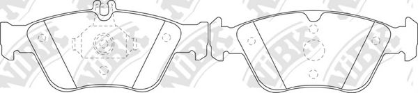 Комплект тормозных колодок, дисковый тормоз NiBK PN0026