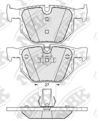 Комплект тормозных колодок, дисковый тормоз NiBK PN0093