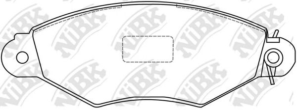 Комплект тормозных колодок, дисковый тормоз NiBK PN0151