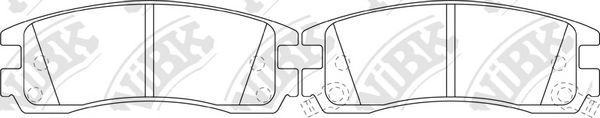Комплект тормозных колодок, дисковый тормоз NiBK PN0175