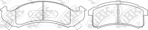 Комплект тормозных колодок, дисковый тормоз NiBK PN0317