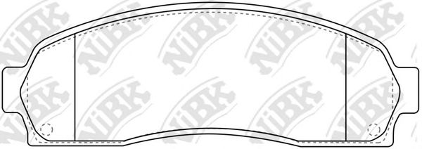 Комплект тормозных колодок, дисковый тормоз NiBK PN0378