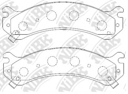 Комплект тормозных колодок, дисковый тормоз NiBK PN0409