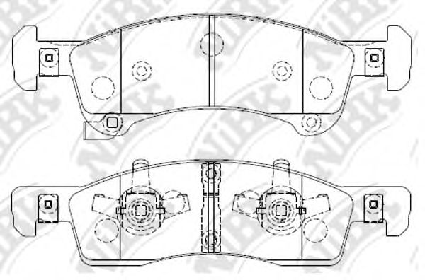 Комплект тормозных колодок, дисковый тормоз NiBK PN0416