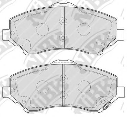 Комплект тормозных колодок, дисковый тормоз NiBK PN0496