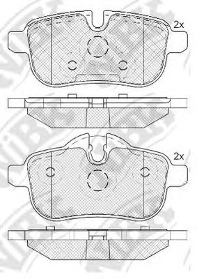 Комплект тормозных колодок, дисковый тормоз NiBK PN0514
