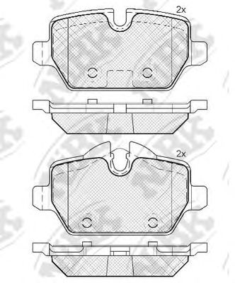 Комплект тормозных колодок, дисковый тормоз NiBK PN0549