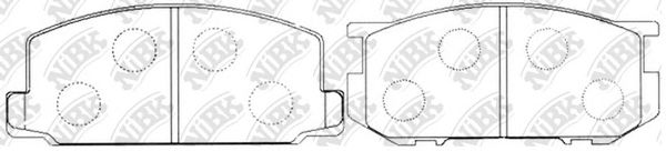 Комплект тормозных колодок, дисковый тормоз NiBK PN1067
