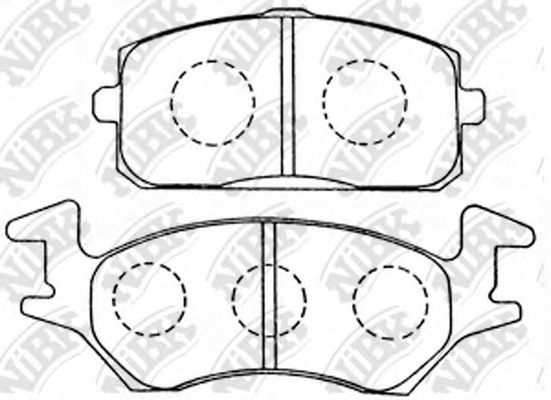 Комплект тормозных колодок, дисковый тормоз NiBK PN1134