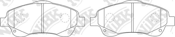Комплект тормозных колодок, дисковый тормоз NiBK PN1233
