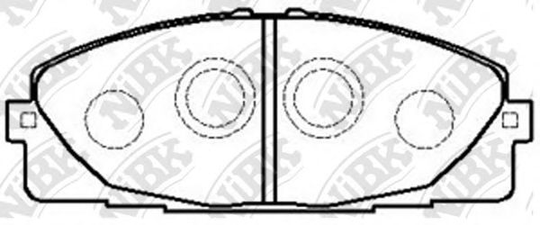 Комплект тормозных колодок, дисковый тормоз NiBK PN1516