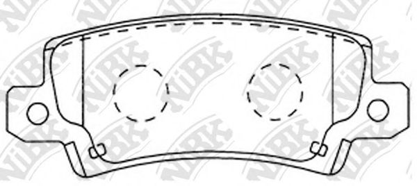 Комплект тормозных колодок, дисковый тормоз NiBK PN1827