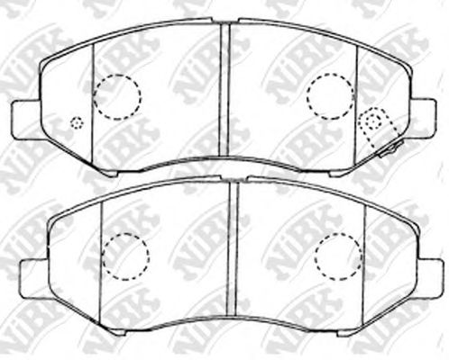 Комплект тормозных колодок, дисковый тормоз NiBK PN2317