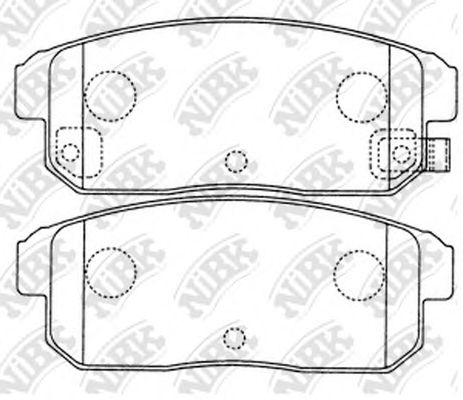 Комплект тормозных колодок, дисковый тормоз NiBK PN2467