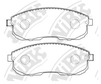 Комплект тормозных колодок, дисковый тормоз NiBK PN2474