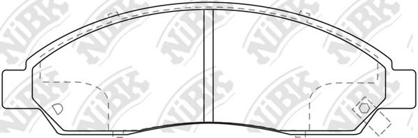 Комплект тормозных колодок, дисковый тормоз NiBK PN4801